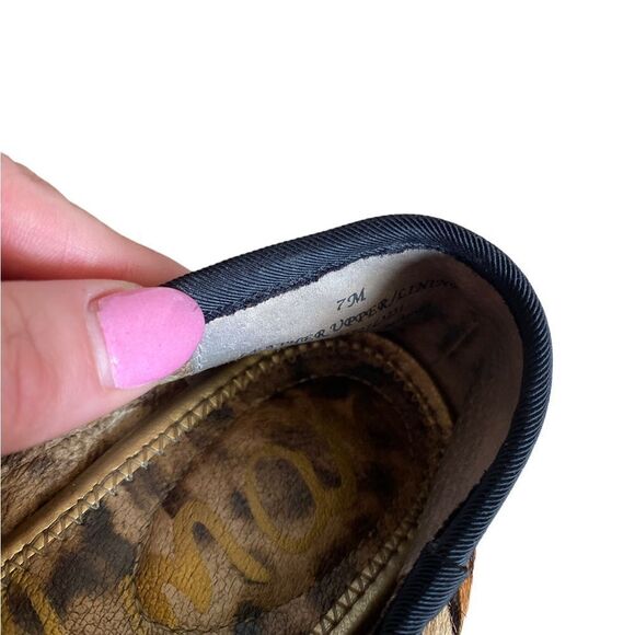 Sam Edelman Fritz Full Calf Hair Hide Leopard Print Ballet Flats Size 7 - Picture 6 of 9